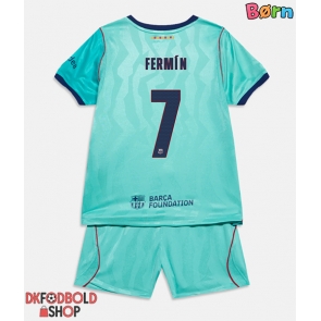 Barcelona Fermin Lopez #7 Tredje trøje Børn 2026-27 Kort ærmer (+ korte bukser)